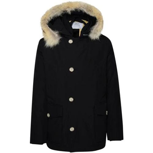 Artic Anorak Black Cotton Blend Parka - Größe L - Woolrich - Modalova