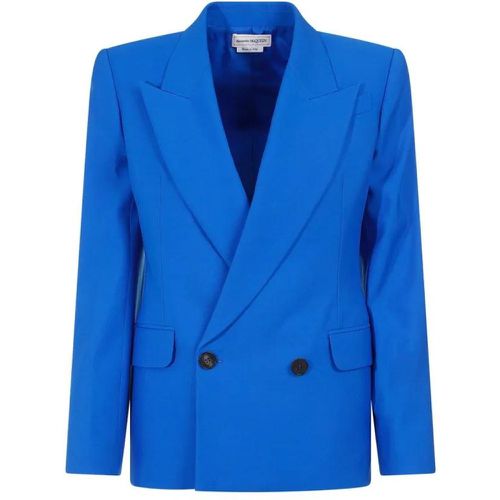 Galactic Blue Wool Jacket - Größe 40 - alexander mcqueen - Modalova