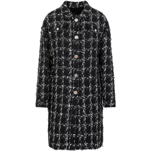 Black And White Checked Bouclé Coat - Größe 40 - Giambattista Valli - Modalova