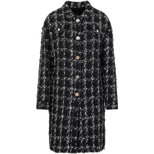 Black And White Checked Bouclé Coat - Größe 40 - black - Giambattista Valli - Modalova