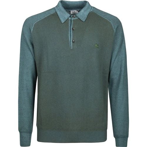 Long Sleeve Polo Shirt Green - Größe M - ETRO - Modalova