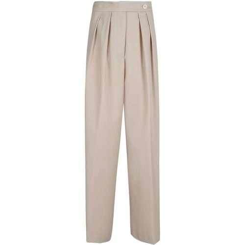 Pamplona Cotton And Linen Gabardine Trousers With - Größe 34 - Dries Van Noten - Modalova