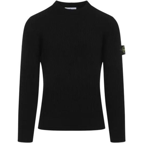 Black Virgin Wool Rws Pullover - Größe L - Stone Island - Modalova