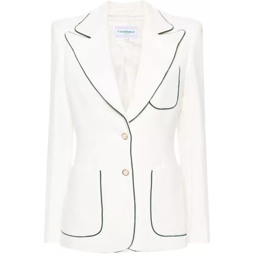 White Textured Jacket - Größe 38 - white - Casablanca - Modalova