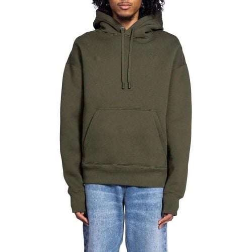 BOXY EMBOSSED HOODIE LODEN - Größe L - AMI Paris - Modalova