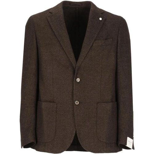 Brown Wool Jacket - Größe 52 - Lubiam - Modalova