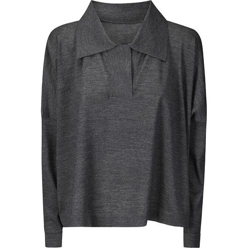 Long-Sleeved Cashmere Polo Shirt - Größe 1 - LUSSI - Modalova