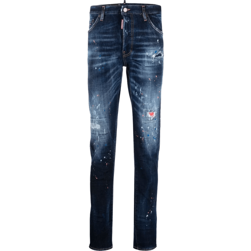 Cool Guy Skinny-Jeans mit Farbklecksen - Größe 46 - light blue - Dsquared2 - Modalova