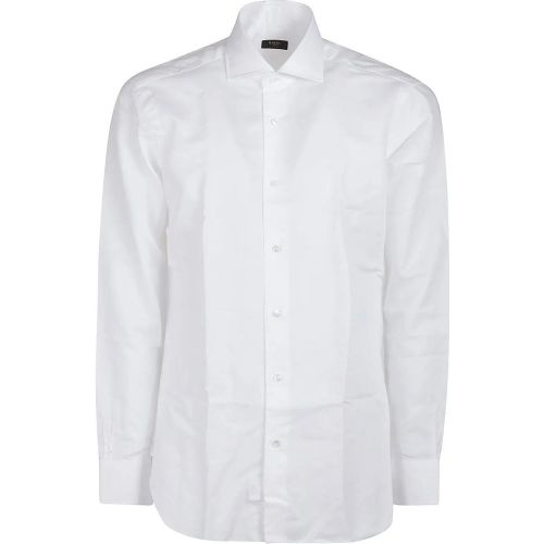 Long Sleeve Neck Shirt White - Größe 39 - Barba Napoli - Modalova