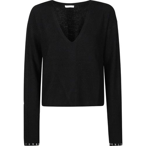 Essential V-neck Sweater Black - Größe 0 - PATRIZIA PEPE - Modalova