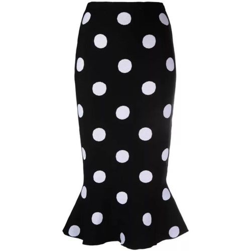Black Polka-Dots Midi Skirt - Größe 40 - black - Marni - Modalova