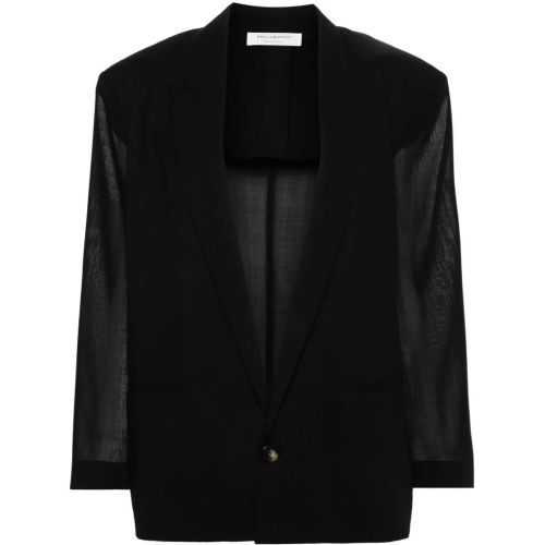 Black Semi-Sheer Blazer - Größe 40 - Philosophy Di Lorenzo Serafini - Modalova