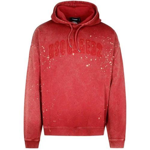 Red Cotton Sweatshirt - Größe M - Dsquared2 - Modalova