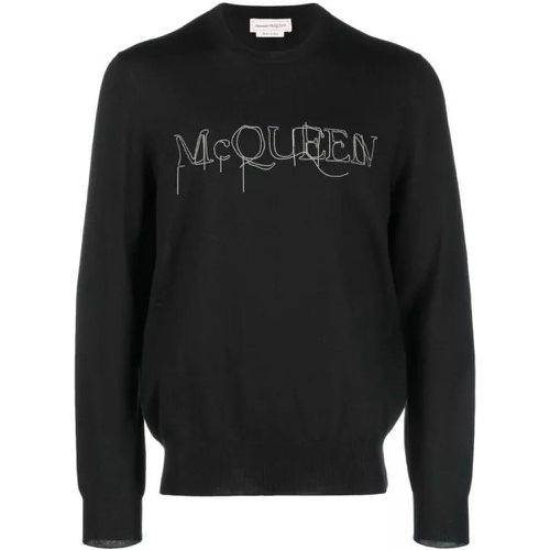Black Embroidered-Logo Sweater - Größe L - black - alexander mcqueen - Modalova