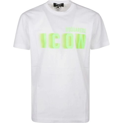 Icon Blur Cool Fit T-shirt White - Größe L - Dsquared2 - Modalova