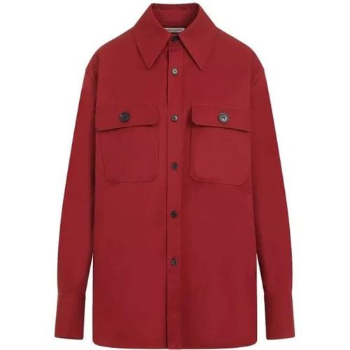 Red Cotton Shirt - Größe 38 - Saint Laurent - Modalova