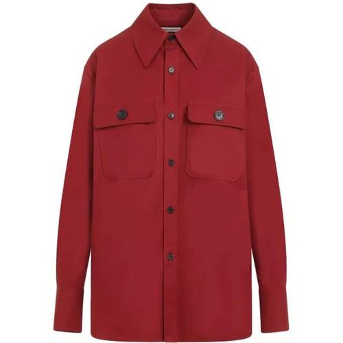 Red Cotton Shirt - Größe 38 - red - Saint Laurent - Modalova