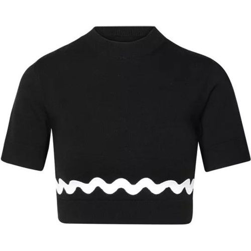 Black Merino Wool Blend Sweater - Größe M - black - Patou - Modalova