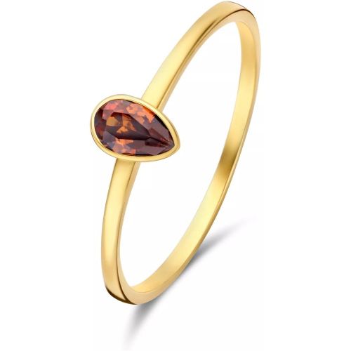 Ring - Baguette Brune 14 Karat Ring mit Zirkonia - Gr. 48 - in Braun - für Damen - Isabel Bernard - Modalova