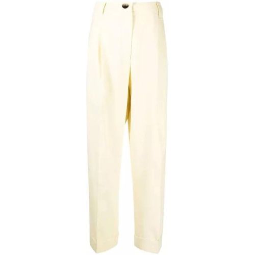 High-Rise Tailored Trousers - Größe 38 - yellow - Ganni - Modalova