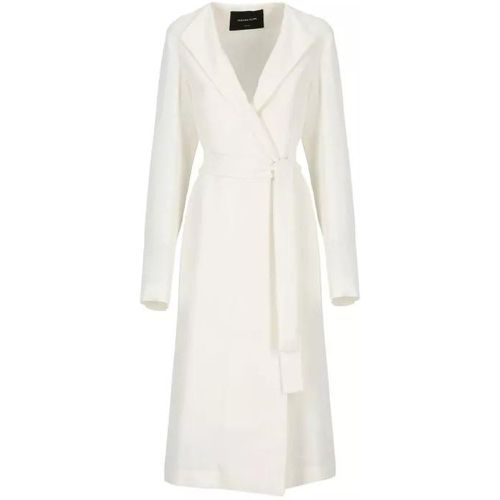 White Viscose Coat - Größe 42 - white - Fabiana Filippi - Modalova