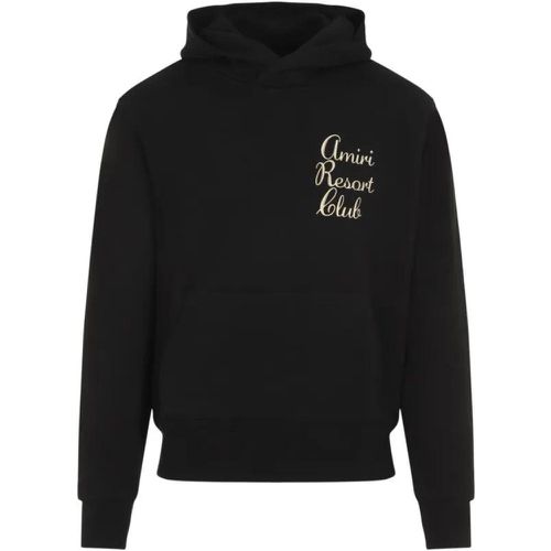 Black Cotton Resort Club Hoodie - Größe S - Amiri - Modalova