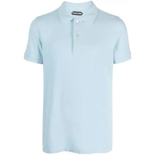 Blue Tennis Piquet Polo Shirt - Größe 52 - blue - Tom Ford - Modalova