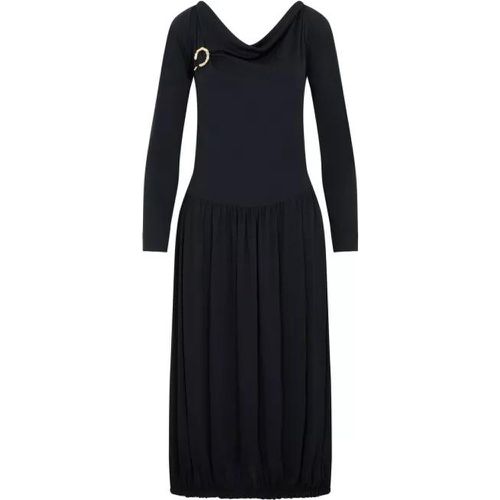 Black Ls Drape Midi Dress - Größe 36 - black - Lanvin - Modalova