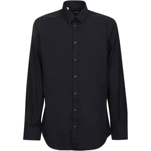 Black Essential Cotton Shirt - Größe 41 - Dolce&Gabbana - Modalova