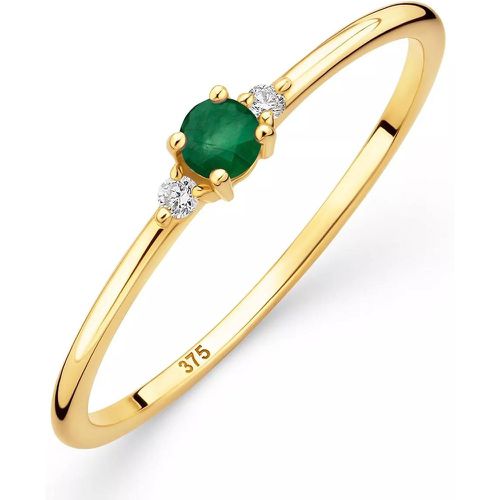 Ring - 9K Ring with Diamond and Emerald (Brazil) - Gr. 54 - in - für Damen - DIAMADA - Modalova