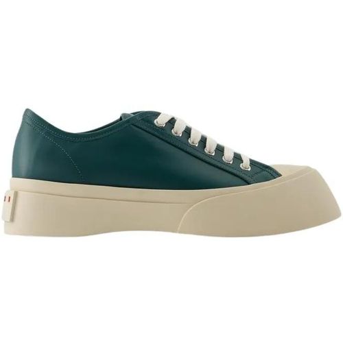 Low-Top Sneaker - Lace Up Sneakers - Leather - Green - Gr. 40 (EU) - in - für Damen - Marni - Modalova