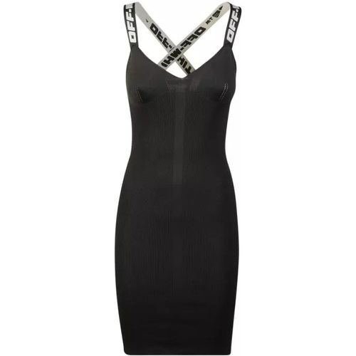 V-Neck Midi Dresses - Größe 38 - schwarz - Off-White - Modalova