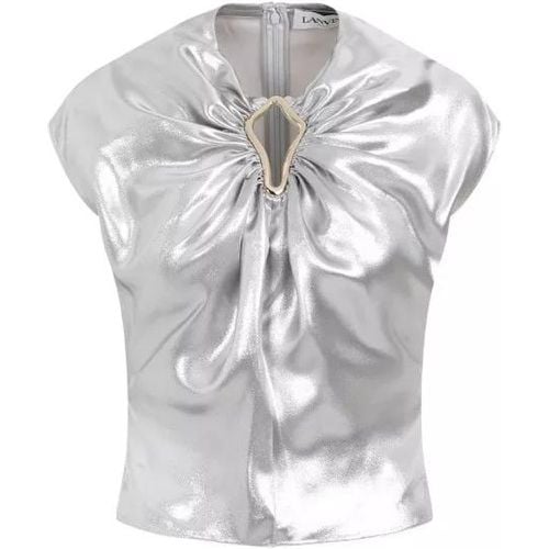 Silver Draped Summer Top - Größe 36 - Lanvin - Modalova