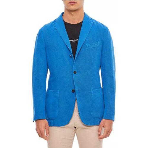 Single-Breasted Jacket 2 Buttons In Cotton Canvas - Größe 46 - blue - Boglioli - Modalova