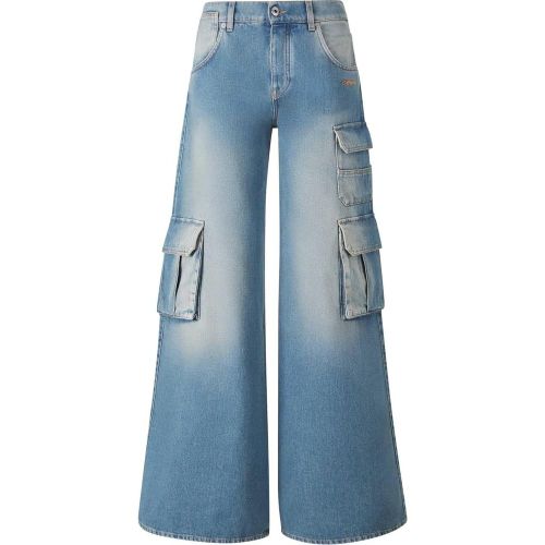 Cargo Fit Jeans - Größe 26 - Off-White - Modalova