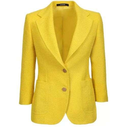 Yellow Single-Breasted Blazer - Größe 40 - gelb - Tagliatore - Modalova