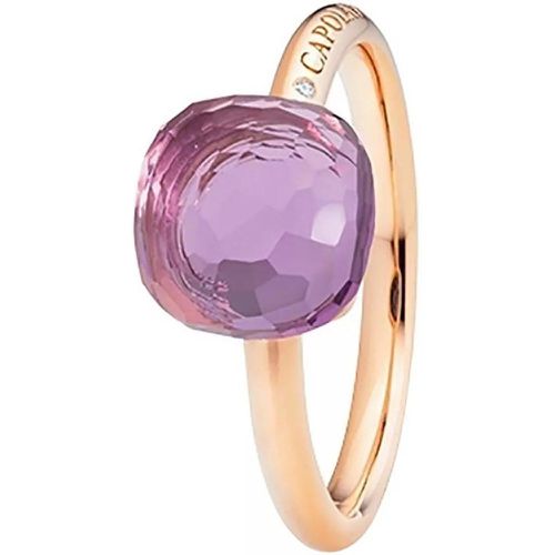 Ring - Ring Happy Holi Violet Amethyst Cabochon - Gr. 52 - in - für Damen - Capolavoro - Modalova