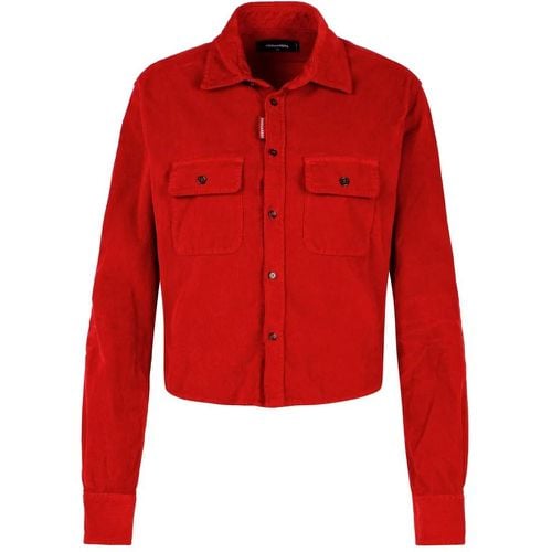 Dean' Red Cotton Shirt - Größe 40 - Dsquared2 - Modalova