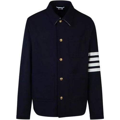 Bar' Navy Wool Blend Jacket - Größe 3 - blue - Thom Browne - Modalova