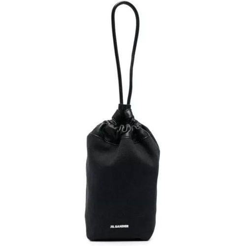 Umhängetaschen - Black Canvas And Leather Handbag - Gr. unisize - in - für Damen - Jil Sander - Modalova
