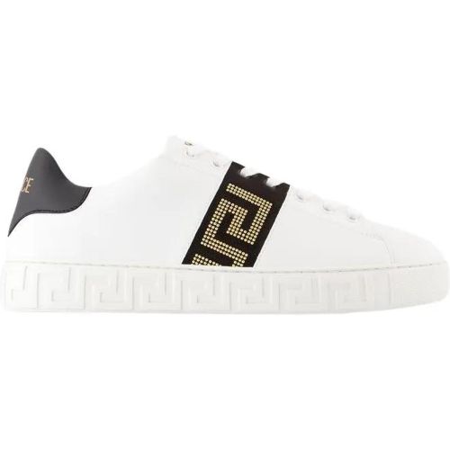 Low-Top Sneaker - La Greca Sneakers - Canvas - White - Gr. 42 (EU) - in - für Damen - Versace - Modalova