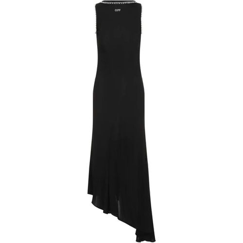 Light Ribbed Embroidered 20S Long Dress - Größe 42 - schwarz - Off-White - Modalova