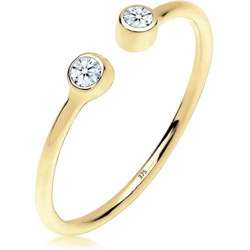 Ringe - Ring Offen Statement Diamant 0.06 ct. 375 Gelbgold - Gr. 54 MM - in Weiß - für Damen - Elli - Modalova