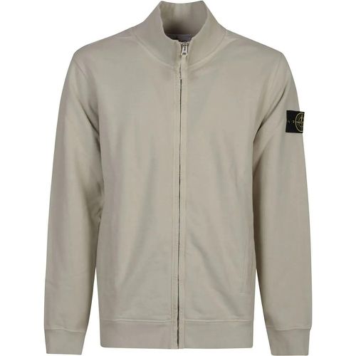 Full Zip Sweatshirt White - Größe L - Stone Island - Modalova