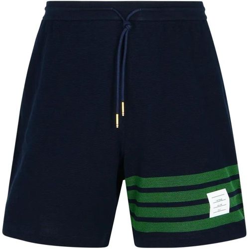 Bar Navy Cotton Bermuda Shorts - Größe 2 - blau - Thom Browne - Modalova