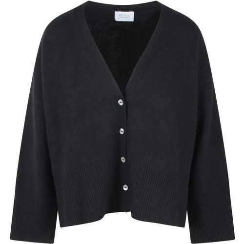 V-Neck Cardigan - Größe L - schwarz - Be You - Modalova