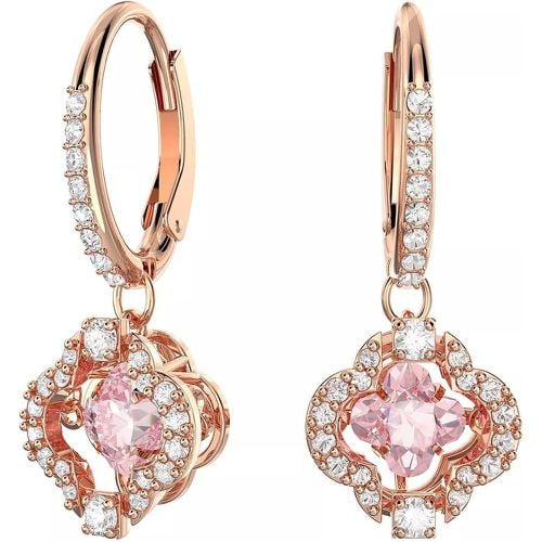 Ohrringe - Sparkling Dance drop Clover rose gold-tone plated - Gr. unisize - in - für Damen - Swarovski - Modalova