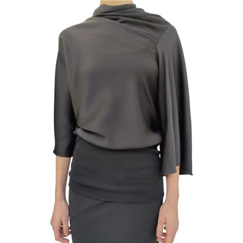 Top Drape Manches 3/4 Cylinder Noir Fem - Größe 38 - Rick Owens - Modalova