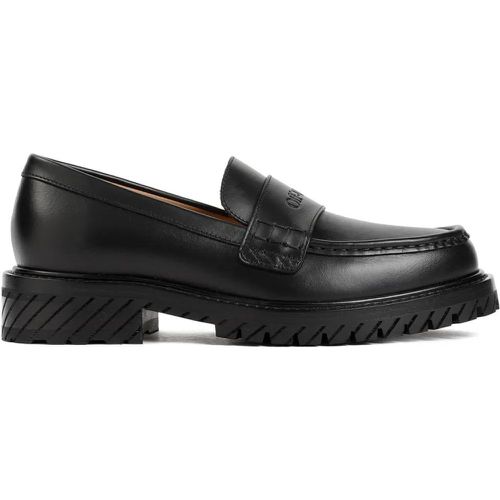 Loafers & Ballerinas - Black Leather Military Loafer - Gr. 37 (EU) - in - für Damen - Off-White - Modalova