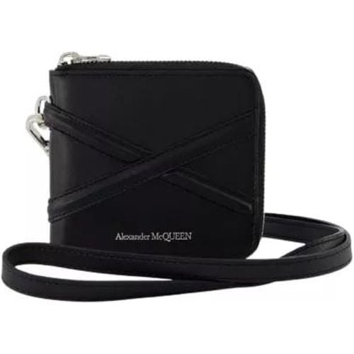 Portemonnaies - Zip Around Billfold Wallet - Black - Leather - Gr. unisize - in - für Damen - alexander mcqueen - Modalova